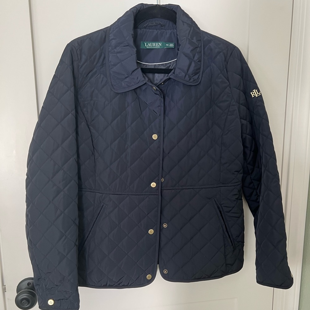 PM Ralph Lauren quilted jacket in Navy blue.